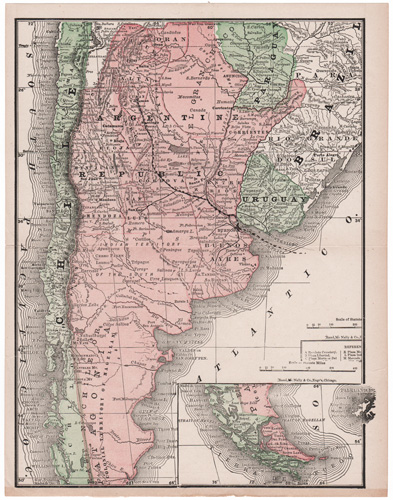 Argentina Chile Uruguay Paraguay 1891